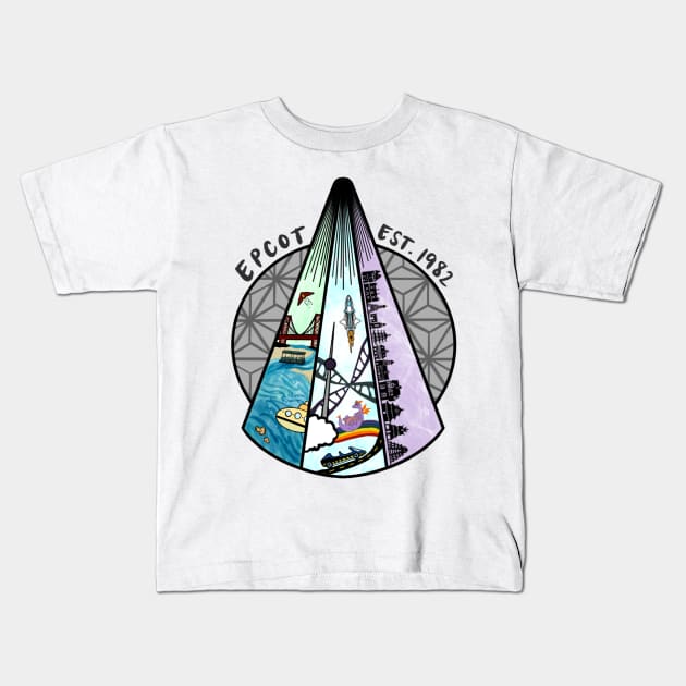 Space Mission Patch Kids T-Shirt by millersmystical